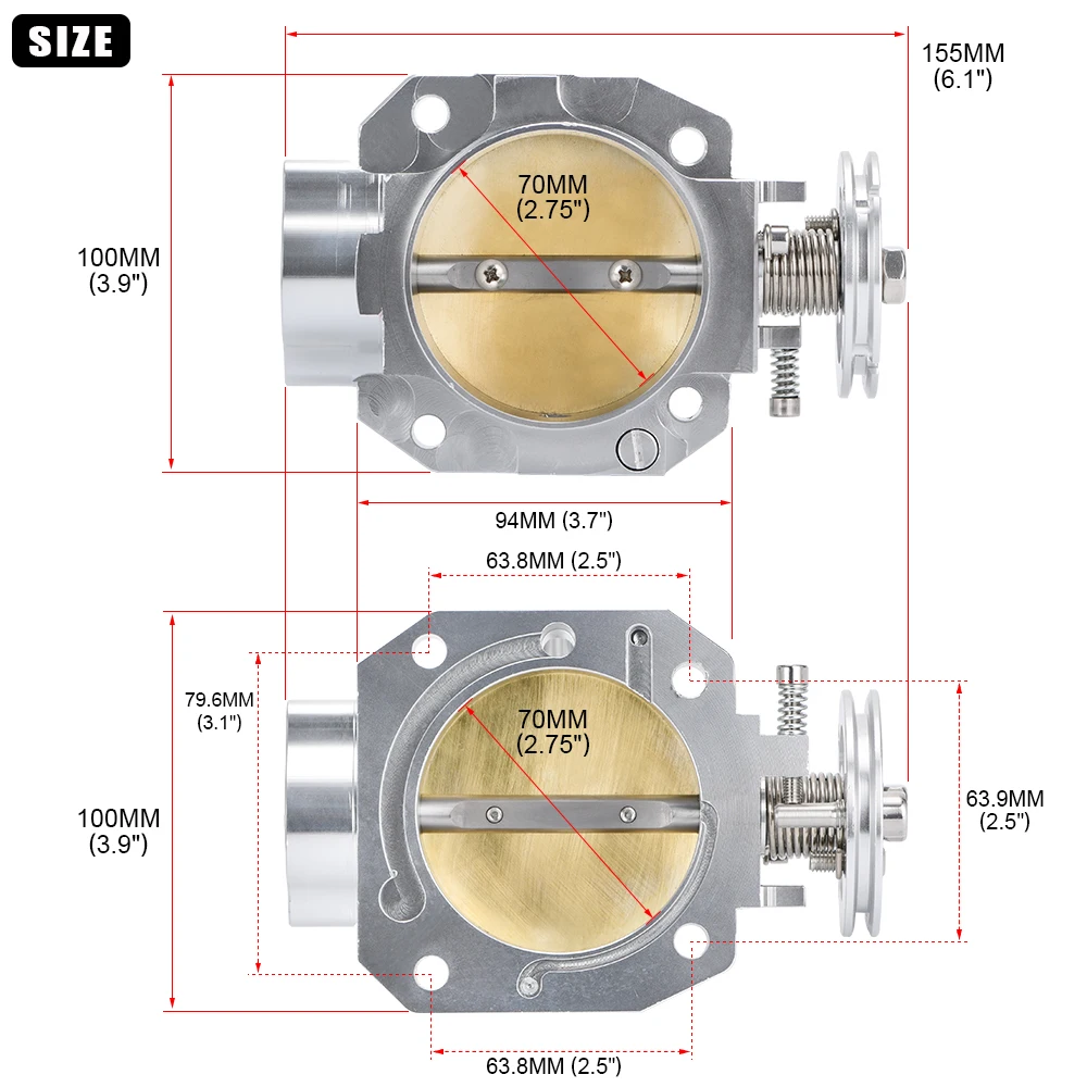 

LZONE - Aluminum Silver Intake Manifold 70mm Throttle Body For Honda B16 B18 D16 F22 B20 D/B/H/F EG EK H22 JR6952