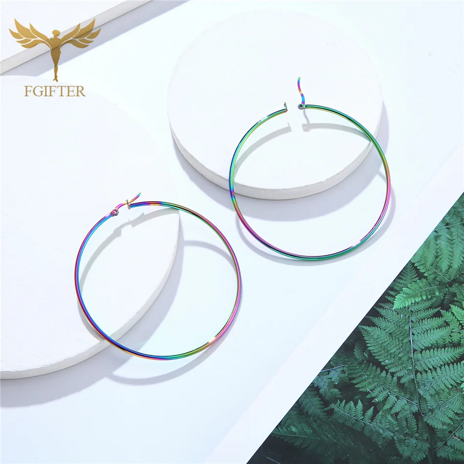 

Stainless Steel Love Dangle Pendant Geometric Round Oversized Hoop Earring Fashion Hyperbole Woman Jewelry Pairs Earring 2021