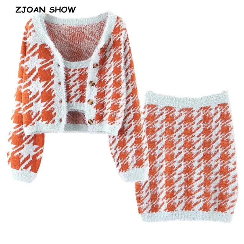 2019 осенний клетчатый кардиган в клетку стиле ретро корейский однобортный Топ на