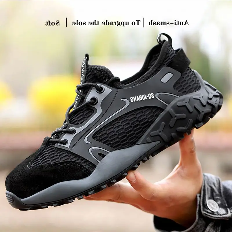 

Work Safety Shoes Men's Casual Fashion Shoes Breathable Safety Protective Work Shoes Skid Resistance Anticollision Safety Shoes