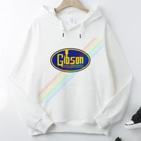 gibson music instrumemts logo custom unique print pullover popular high quality pocket hoodie sweatshirt unisex top asian size