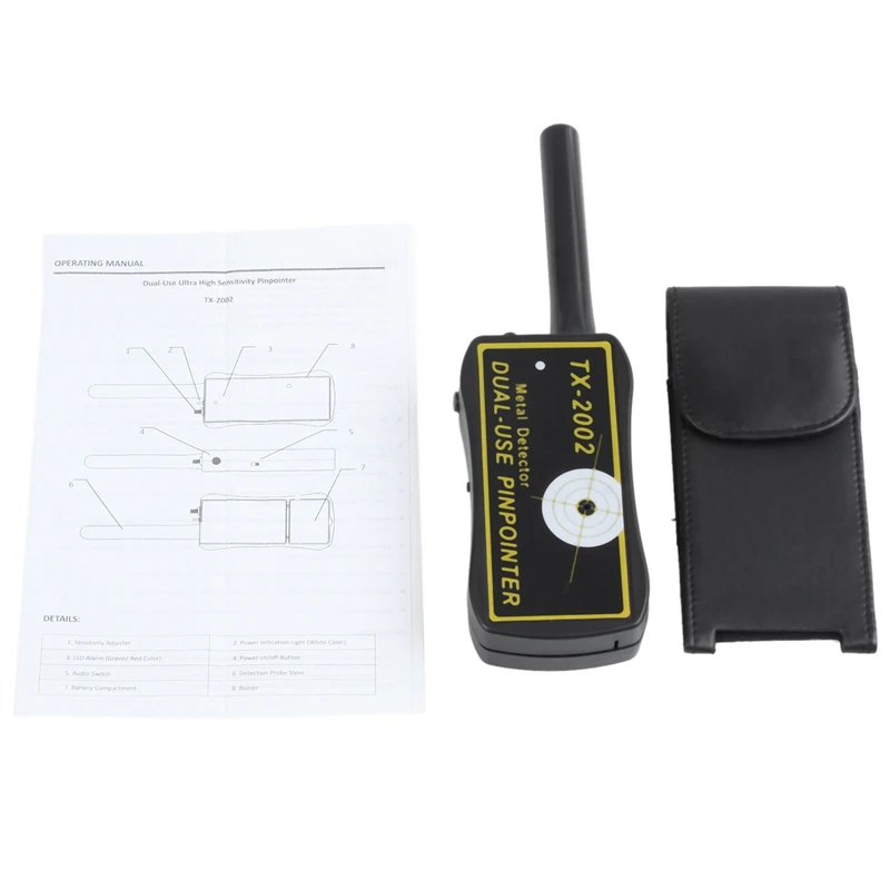 TX-2002 двойного назначения металлоискатель Pinpointer Finder водонепроницаемый вал зонда +