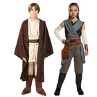 Детский костюм для косплея Звездные войны, воин-джедай, Оби Ван Кеноби, черные солдаты, штурмовики, штурмовики, Пробуждение силы, нарядное платье для девочек