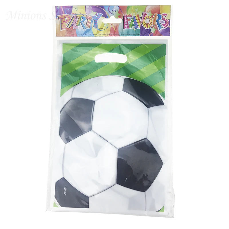 gift bag 10pcs Футбольная цель коробочка для конфет на вечеринку Квадратная тарелка салфетки флаг для футбола вечерние украшения Детские сувениры с днем рождения вечерние принадлежности - Цвет: gift bag 10pcs