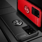 Автомобильный кольцевой чехол для телефона Samsung galaxy S20 Plus 20 ultra A01 A51 A71 Note 10 lite A81 Мягкий силиконовый чехол держатель для пальца