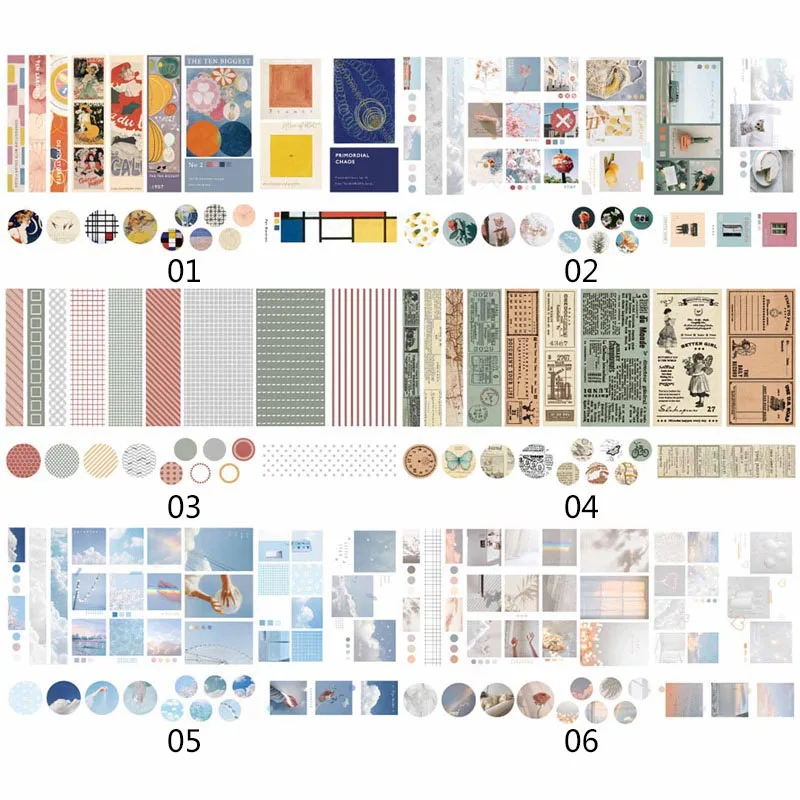

6 Designs 40Pcs/lot Vintage Sights Simple Stripe Pocket Tape Deco Stickers Scrapbooking Deco Stickers christmas наклейка