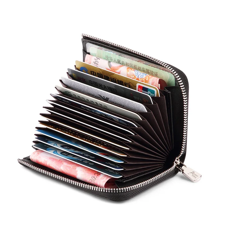 Бумажник для карт WILLIAMPOLO короткий многофункциональный кошелек из натуральной