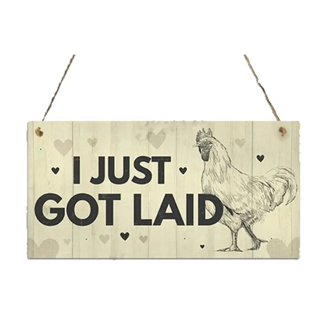 Деревянный Курятник Висячие тарелки куриные знаки как изображение квадратный