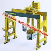 15256647687150 scale handmade gantry crane model paperboard crane model for sand table model