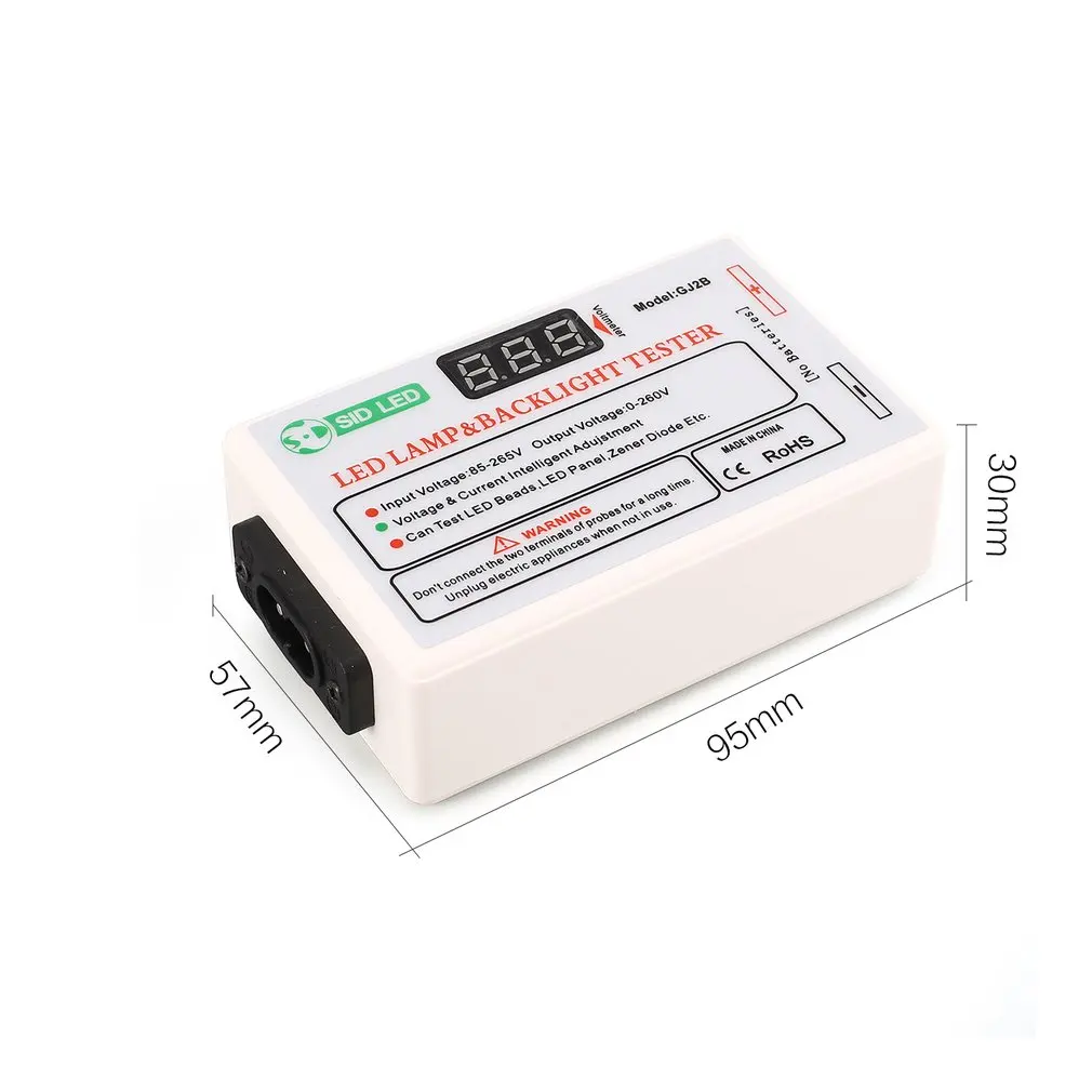 GJ2B Voltage LED LCD TV Screen Backlight Zener Diode Tester Meter Lamp Strip Bead Light Board Test Tool Output 0~260V US Plug |