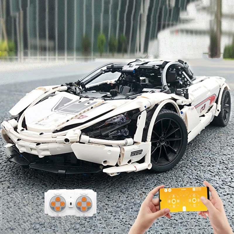 Новый Белый Оранжевый McLaren 720S приложение RC 1:8 Technic Супер гоночный автомобиль 13145