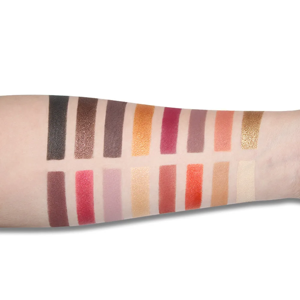 Палитра теней для век 18 цветов блестки розовые тени блестящие золотой лук пудра