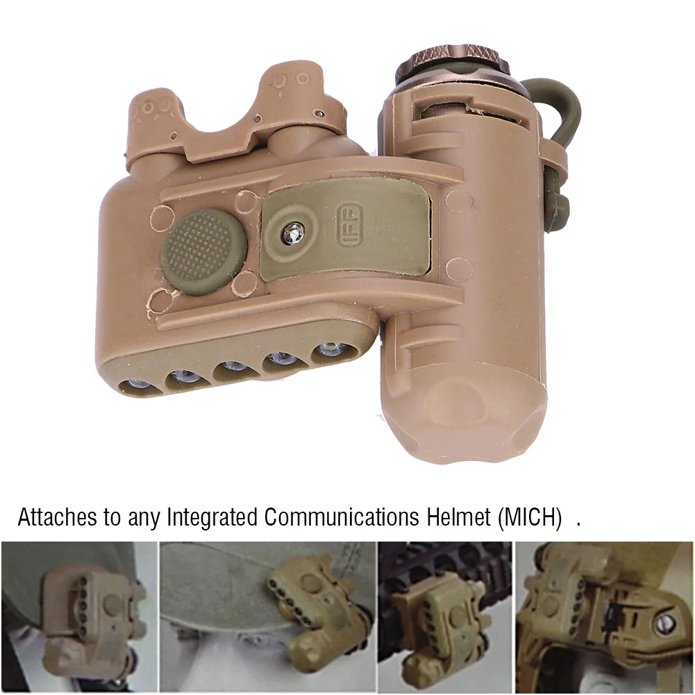 Светильник охотничьего шлема Военная Тактическая Светодиодная лампа на шлем с