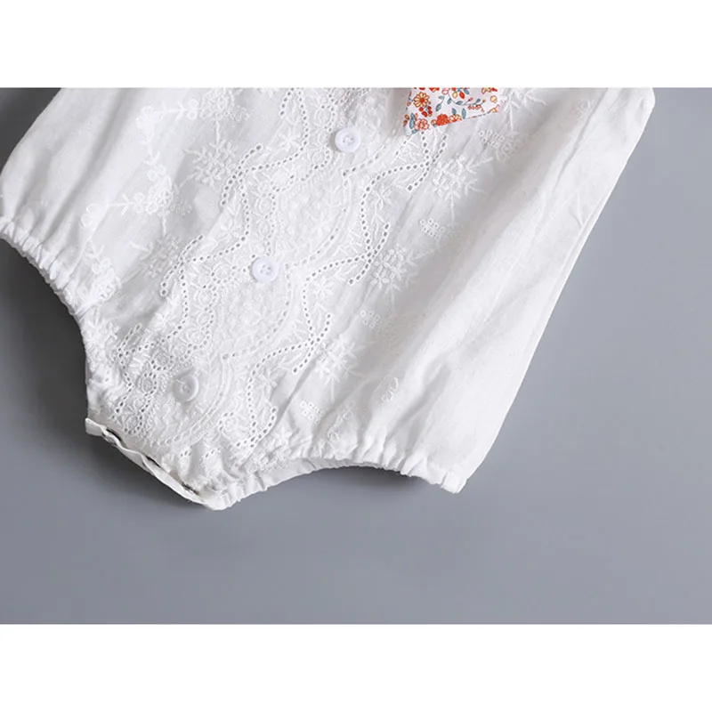 Кружевной воротник для новорожденных девочек без рукавов однотонный цвет летний