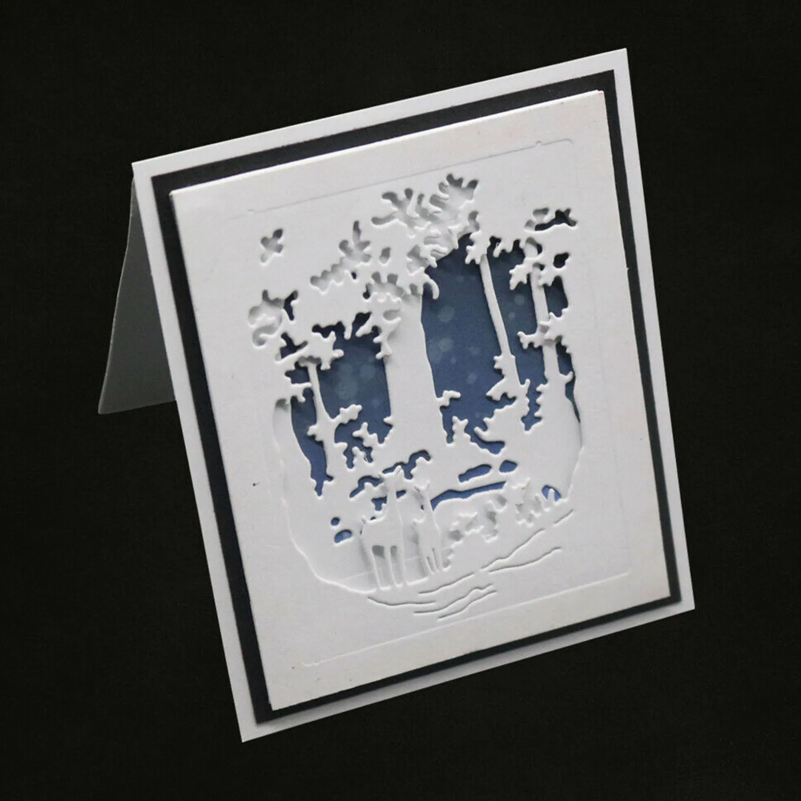 Шаблон для высечки рождественское Лось дерево лесной скраб День рождения