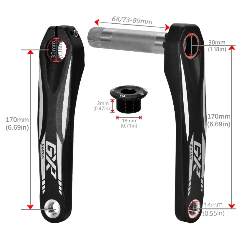 

2021 New Swtxo Mtb Gxp Crankset 170Mm Crank Bicycle 32T 34T 36T 38T for MTB Road Bicycle Compatible with Shi-mano G99D