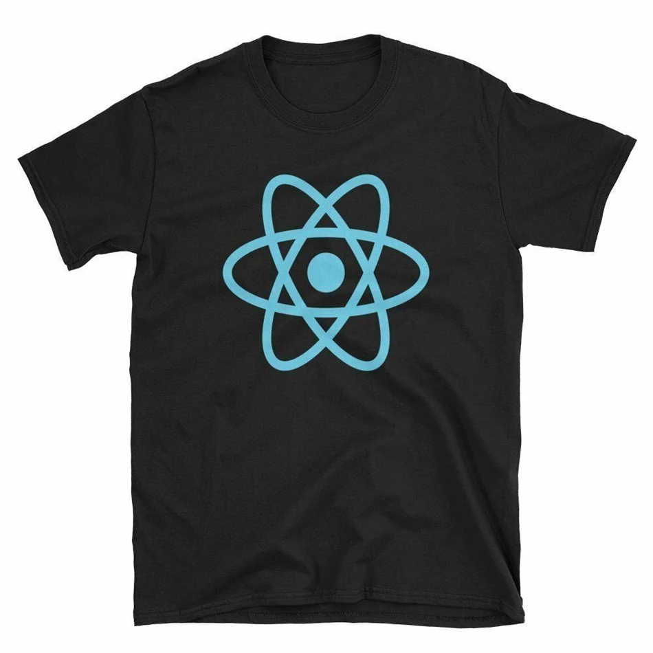 Облегающая футболка с логотипом Softstyle React Js (большой) Javascript Framework|Мужские футболки|