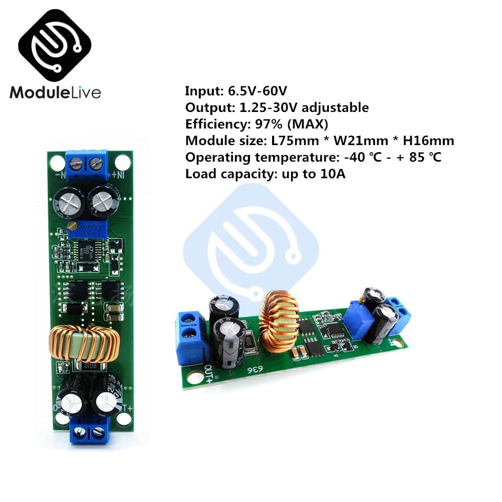Автомобильное зарядное устройство источник питания DC-DC 6 5 в-60 в до 1 25 в-30 10 А