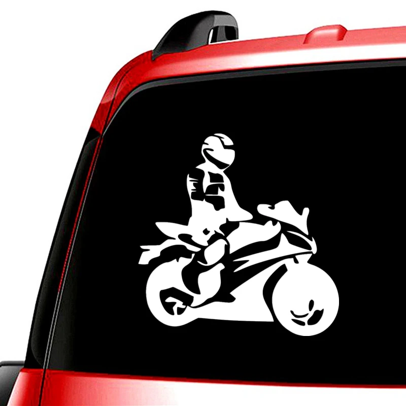 

Motorcyclist on Board Funny Car Stickers and Decals Bumper Scratch-proof Reflective Waterproof Motorcycle Decoration KK15*15cm