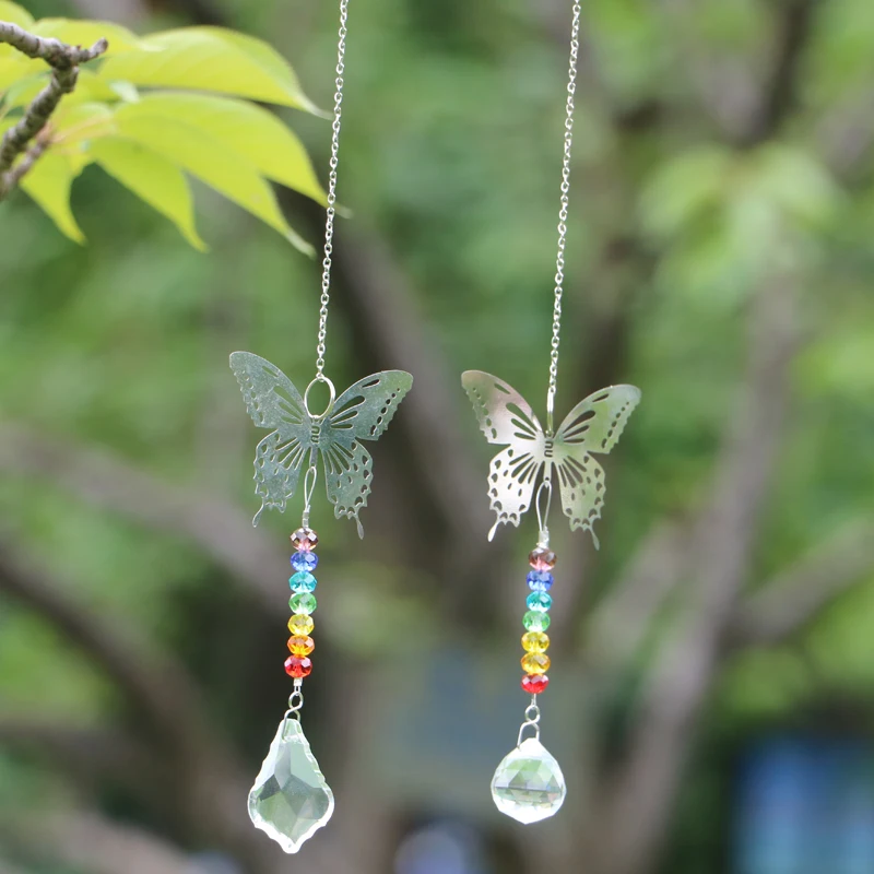 1 шт. Хрустальная бабочка ручной работы Ловец Солнца шар призма Радужный