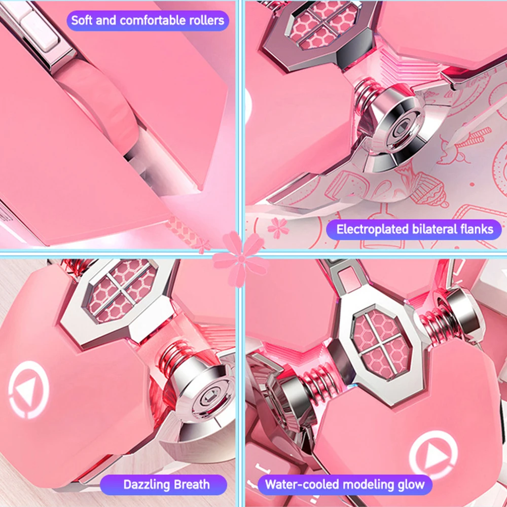 Мышь игровая Проводная Бесшумная со светодиодный Ной подсветкой 3200DPI |