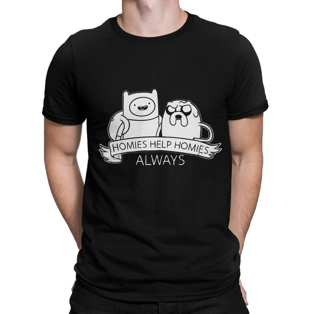 Футболка с надписью Adventure Time Homies Help Финн и Джейк мужские женские размеры | Мужская