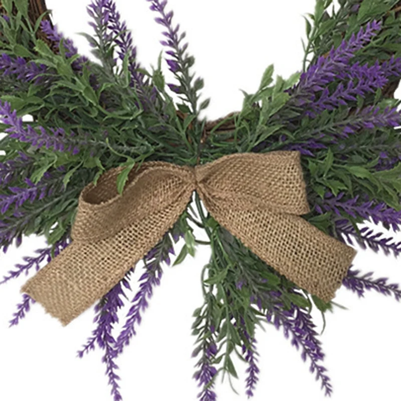 

Artificial Garland Lavender Flower Wreath Door Hanging Wall Window Party Decoration Wedding Decoration