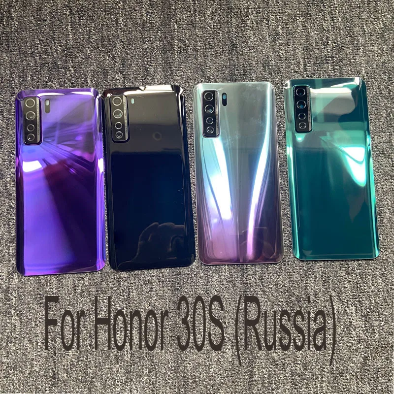 New Back Battery Cover For Huawei Honor 30S Housing Rear Glass Door Panel Case With Adhesive CDY-AN90 (Russia Version) | Мобильные