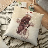 a bear christmas cushion cover pillowcase 2020 christmas decorations for home xmas noel ornament happy new year 2021