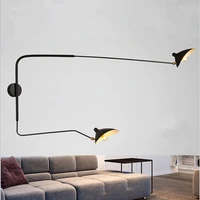nordic creative retro rotary long pole wall lamps living room decoration individual designer vintage wall light for loft decor