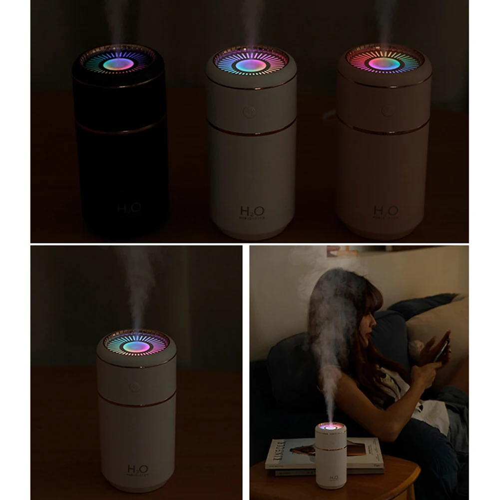 

Home Car Fogger Mist Maker USB Plug-In Colorful Lights Car Office Fragrance Air Humidifier Cool Mist Purifier