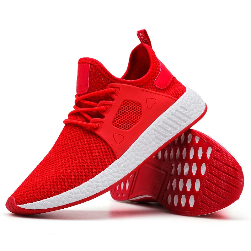 2019 Fashion Men Shoes Casual Weaving Fly Mesh Breathable Light Soft Black Slipon Mens Shoe Male Trainers Sneakers Human Race |