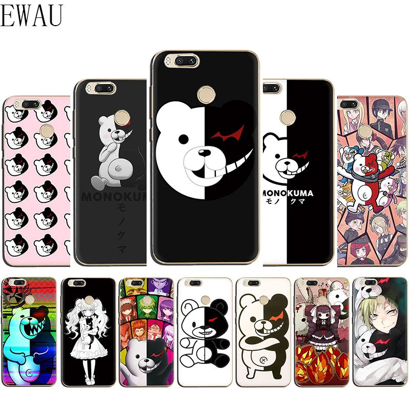 EWAU Danganronpa monokuma силиконовый матовый чехол для телефона для Xiaomi 6 8 9 SE A1 A2 Lite Mix 2S Max 3 F1 A3 9T Pro CC9e 9 Pro Note 10