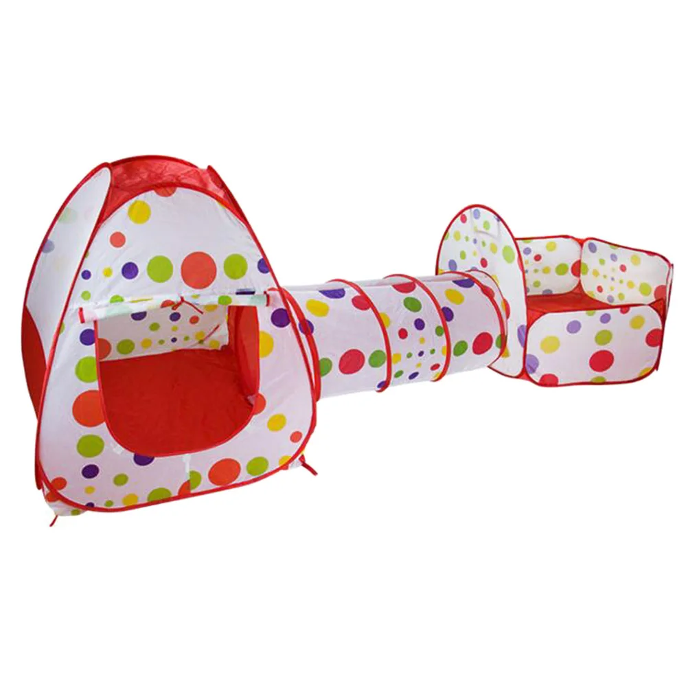3 в 1 Pop Up Игровая палатка с туннель и шариками Детские комплект одежды для детей