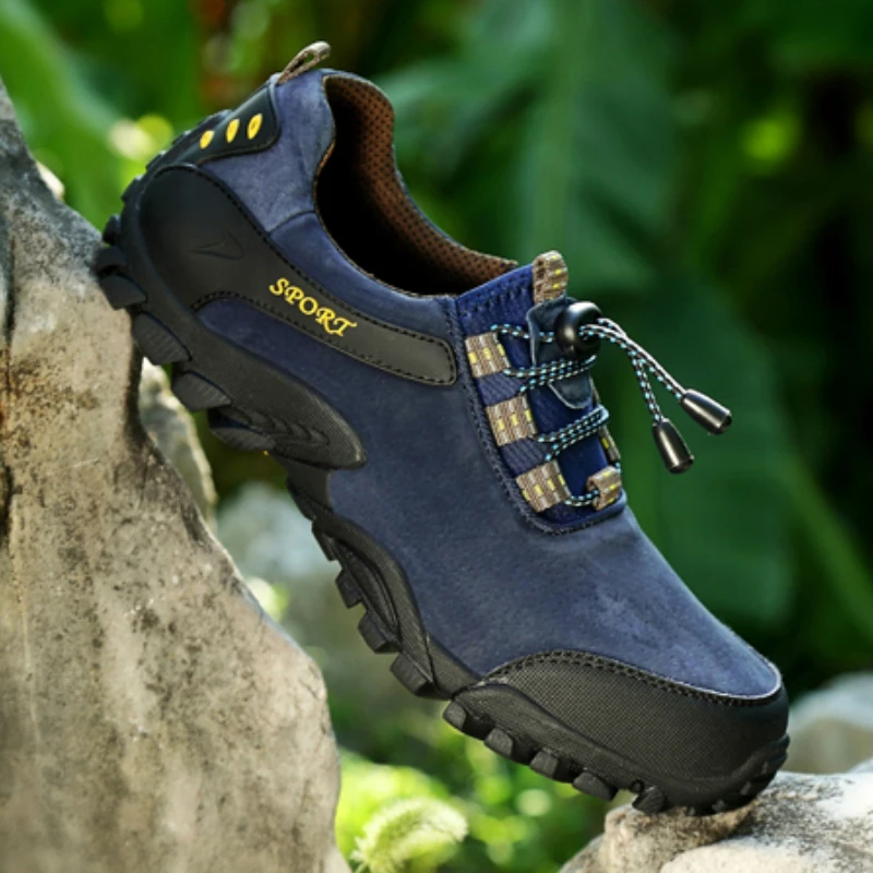 Для мужчин Пеший Туризм обувь из натуральной кожи на открытом воздухе спортивные