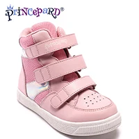 Pink PRINCEPARD/ Новое поступление; сезон весна-осень; дышащие кроссовки; ортопедическая обувь для детей; Уличная обувь для девочек; - Цвет: Pink