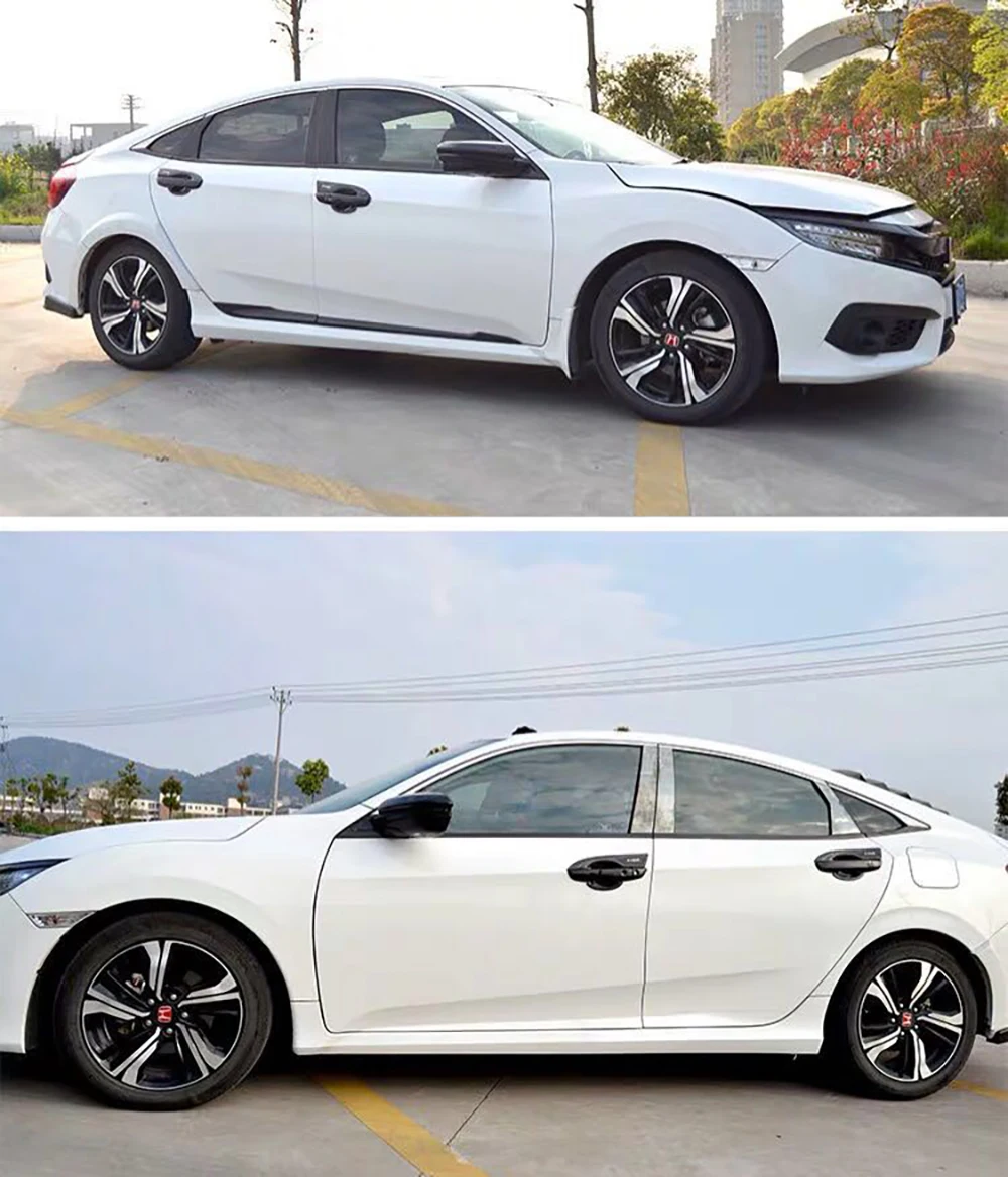 Дверная ручка+ чаша+ Корпус бокового зеркала заднего вида для Honda Civic углеродного волокна стиль с/без смарт