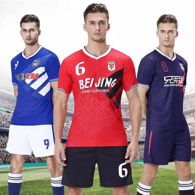 Мужские s тренировочные футбольные майки набор дышащих спортивных трикотажных