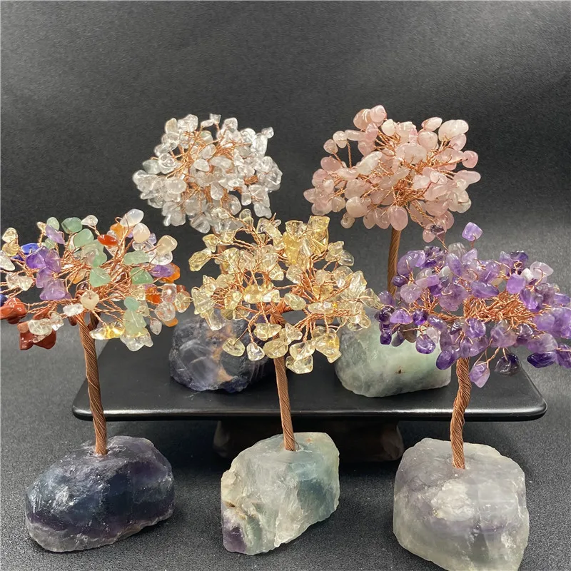 

Оригинальная руда, медная проволока, кристалл, богатые деревья, красочный кристалл, гравий, древо жизни, красивое значение, украшения для до...