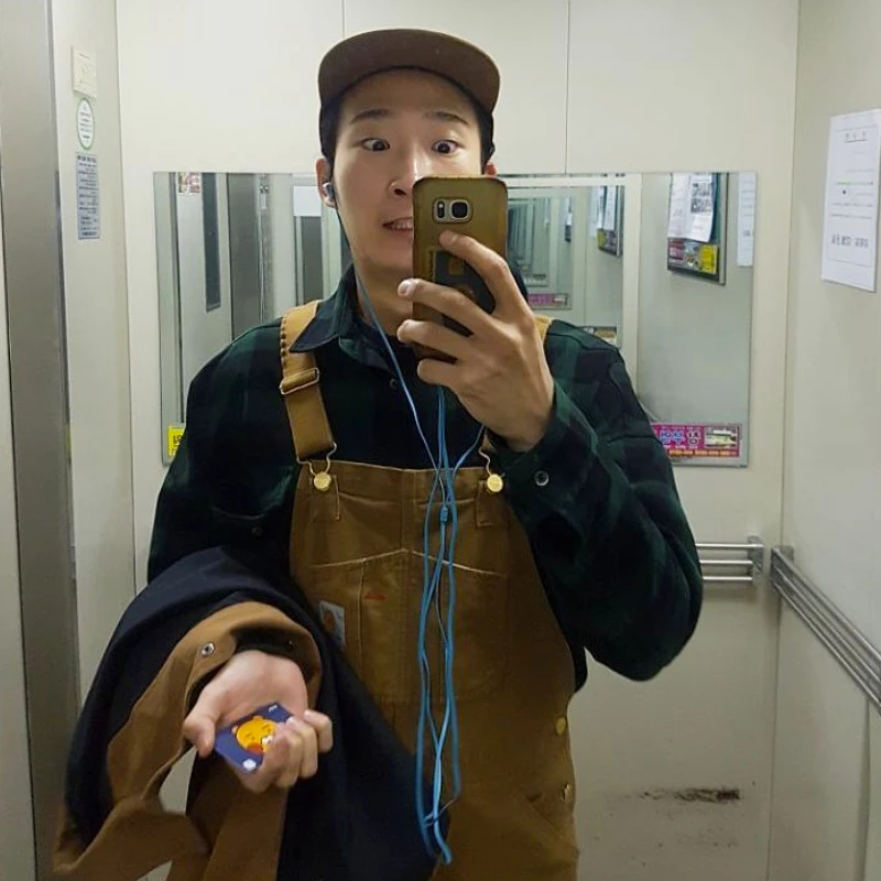 

Men's And Women's Streetwear Suspenders Jumpsuit Pants Fashion Brand High Street Jeans Harajuku Suspenders Wide-Leg Pants