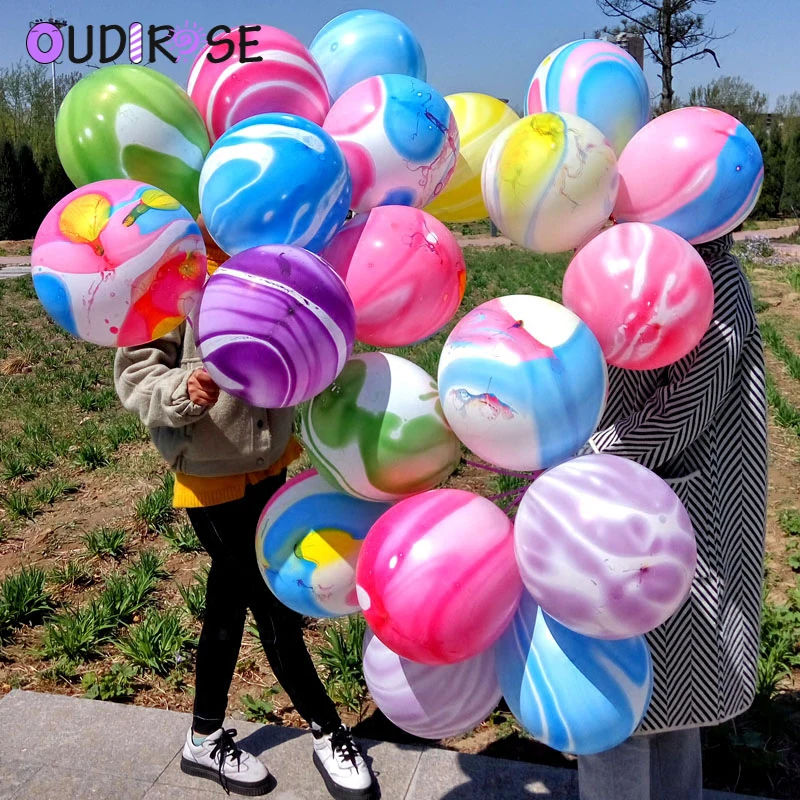 Шарики с мраморным агатом 12/10 дюймов украшение для свадебного фестиваля