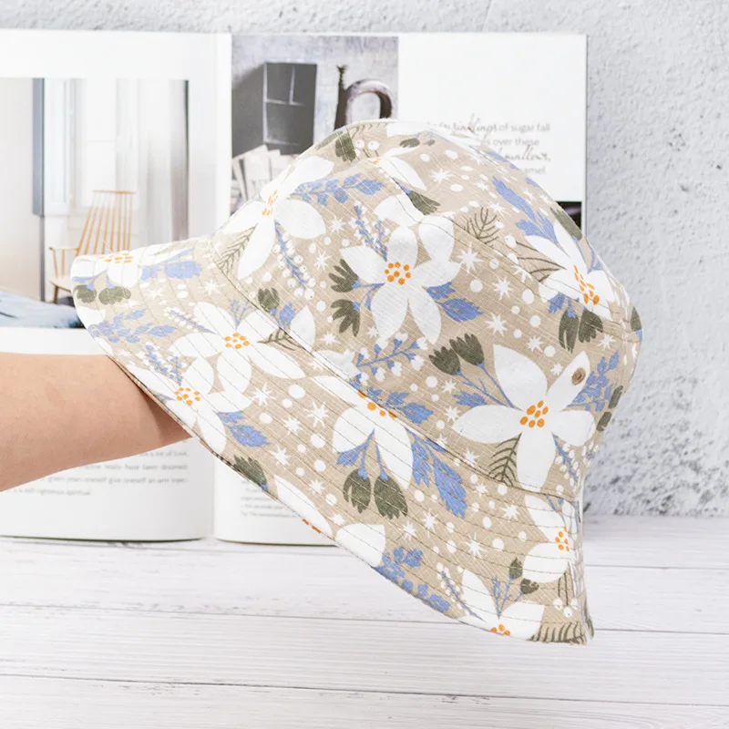 Female Spring Summer Outdoor Couple Leisure Sun Hat Fisherman Hat Bob Panama All-Match Personality Printing Pattern Basin Hat Ma
