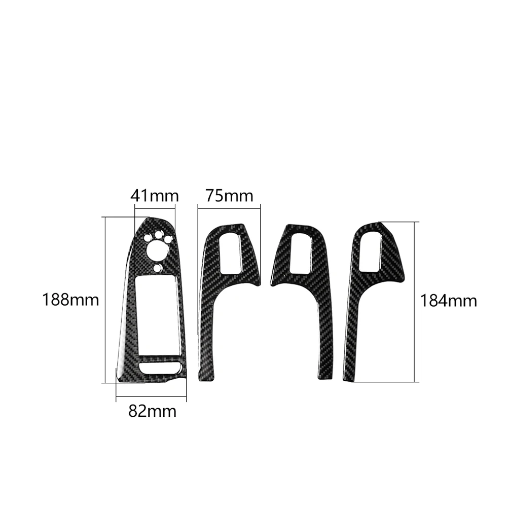 

Carbon fiber car interior decoration, door lift button panel decoration, Suitable For Audi A4 B8 A5 Q5 2009-2016 car stickers,