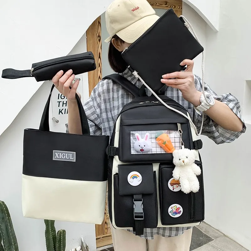 Модный женский рюкзак Kawaii, школьная сумка, милый рюкзак для книг для девочек-подростков, водонепроницаемый дорожный рюкзак, рюкзак, новинка ...