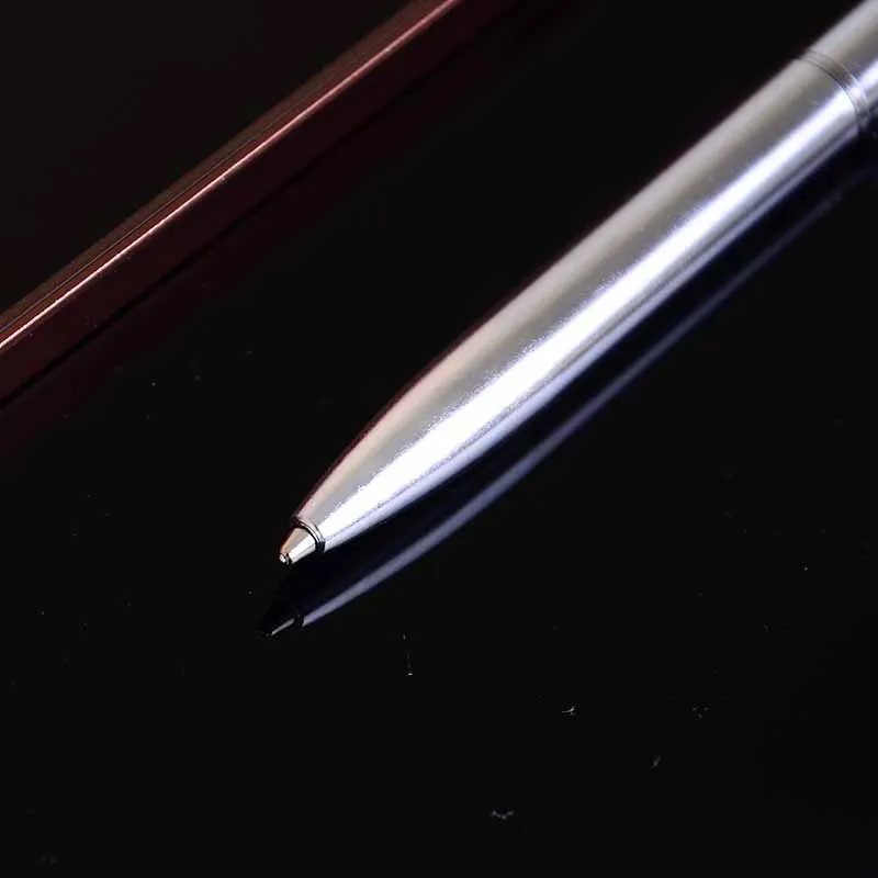 1 шт./лот мини металлическая шариковая ручка Вращающаяся карманного размера