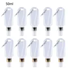 5 шт. 50 мл многоразовый портативный мини-флакон с распылителем для спирта дезинфицирующее средство для рук маленький держатель с крючком бутылки для переноски брелоков