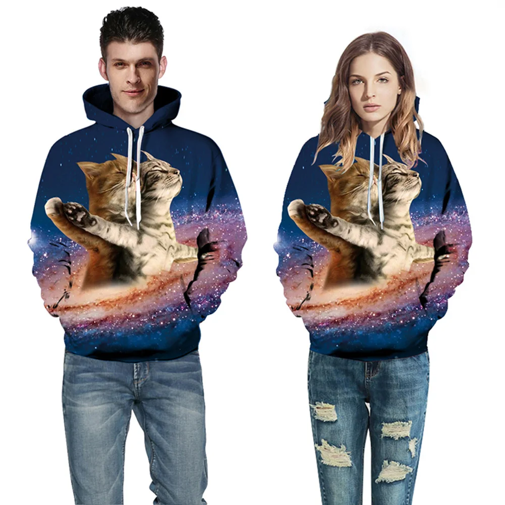 

3d Hoodies New Fashion Men/Women Space Galaxy Sweatshirts Digital Printing Titanic Cats Hooded Hoody Hip Hop Hood YBQ8005