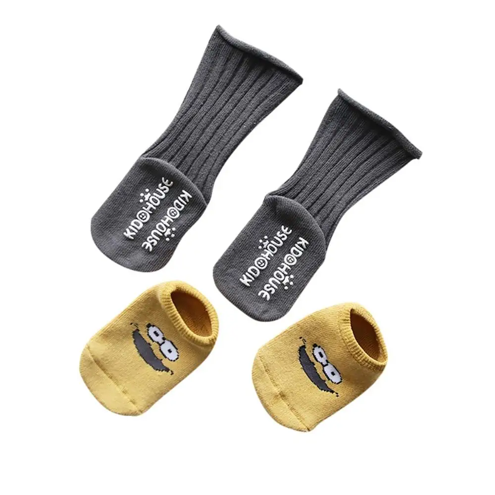 Нескользящие носки для малышей хлопковые носки-тапочки детские гольфы с