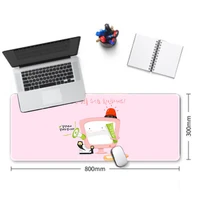 office gaming mouse pad fashion printing rubber cartoon female cute thickening keyboard computer desk mat