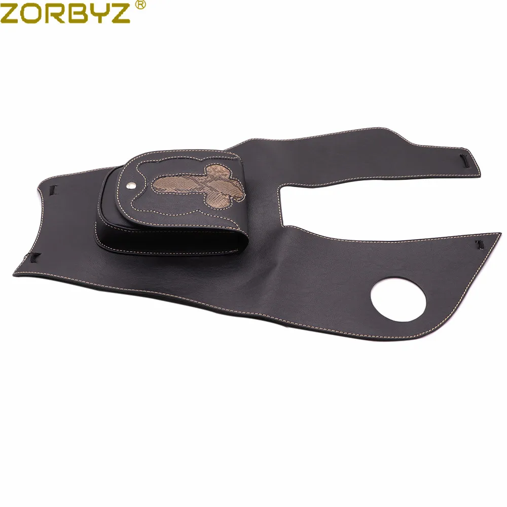 ZORBYZ мотоциклетный чехол из искусственной кожи с правой крышкой для бака сумка Honda
